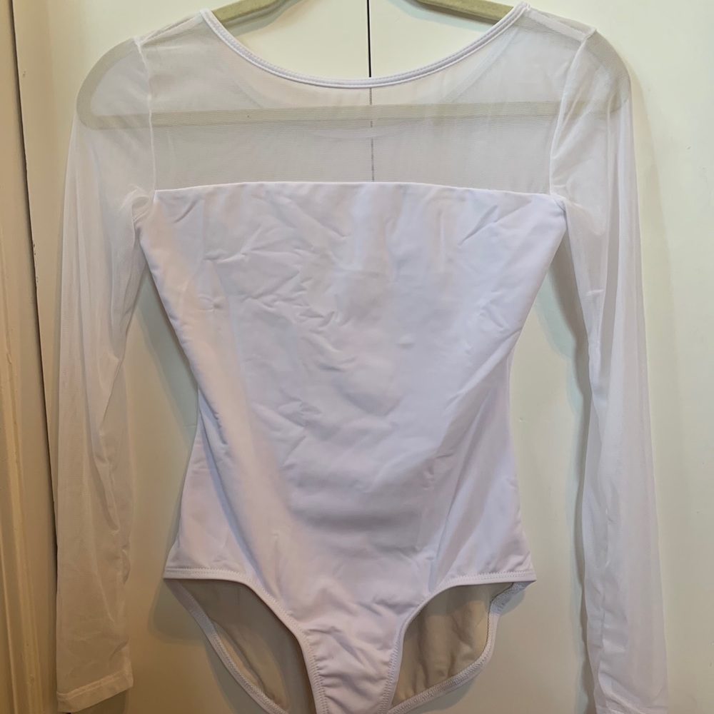 White Natalie Leotard
